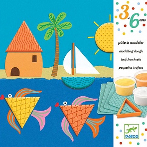 Набор для творчества Лепка Фигуры, с формочками и пластилином (Djeco, 09891)